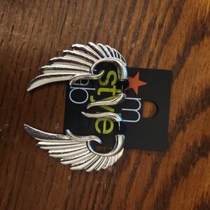 Macy's Silver Winged Earrings